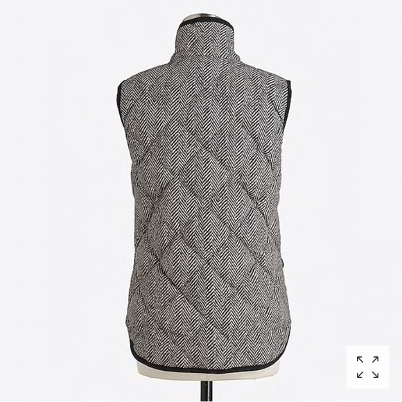 J. Crew Herringbone Printed Quilted Puffer Vest - Picture 4 of 4